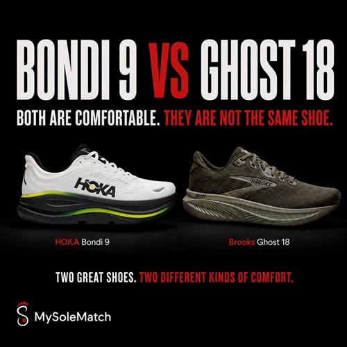 Bondi 9. Brooks Ghost 18. Neither one is automatically Better.